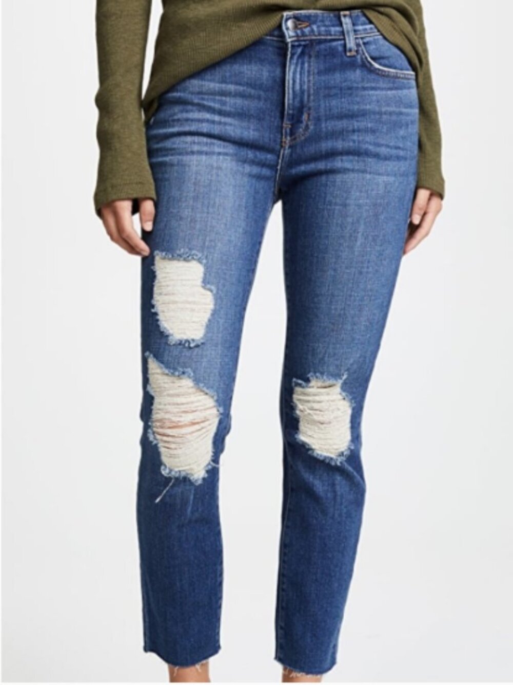 L'AGENCE Marcelle French Slim Fit Distressed Authentique Distressed Jean 29